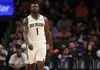 PHOENIX, ARIZONA - FEBRUARY 27: Zion Williamson #1 of the New Orleans Pelicans walks up the court during the fourth quarter of the game against the Phoenix Suns at PHX Arena on February 27, 2025 in Phoenix, Arizona. NOTE TO USER: User expressly acknowledges and agrees that, by downloading and or using this photograph, User is consenting to the terms and conditions of the Getty Images License Agreement. Mandatory Copyright Notice: Copyright 2025 NBAE (Photo by Jeremy Chen/Getty Images)