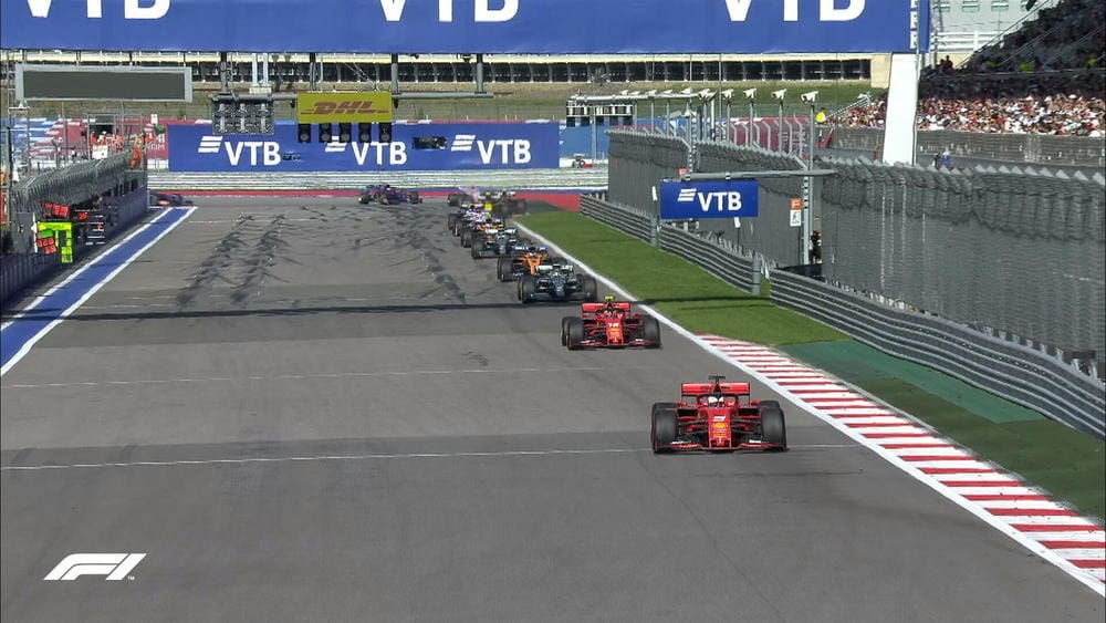 F1 2019 Russian Grand Prix Start