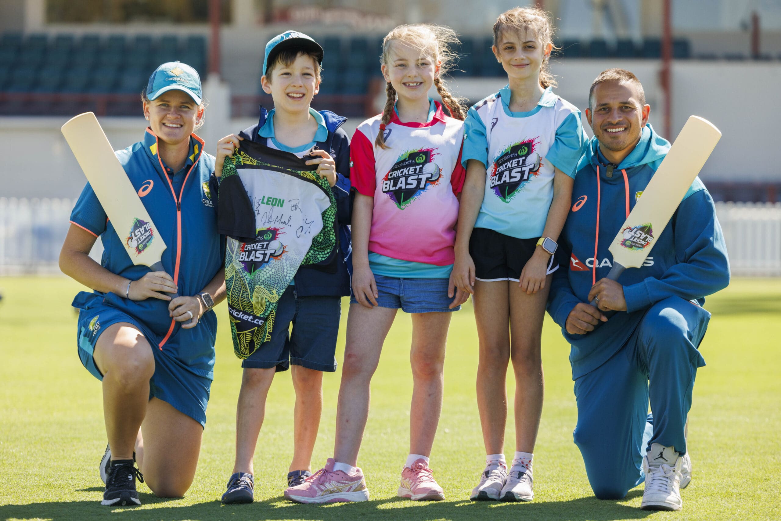 Usman Khawaja and Jess Jonassen