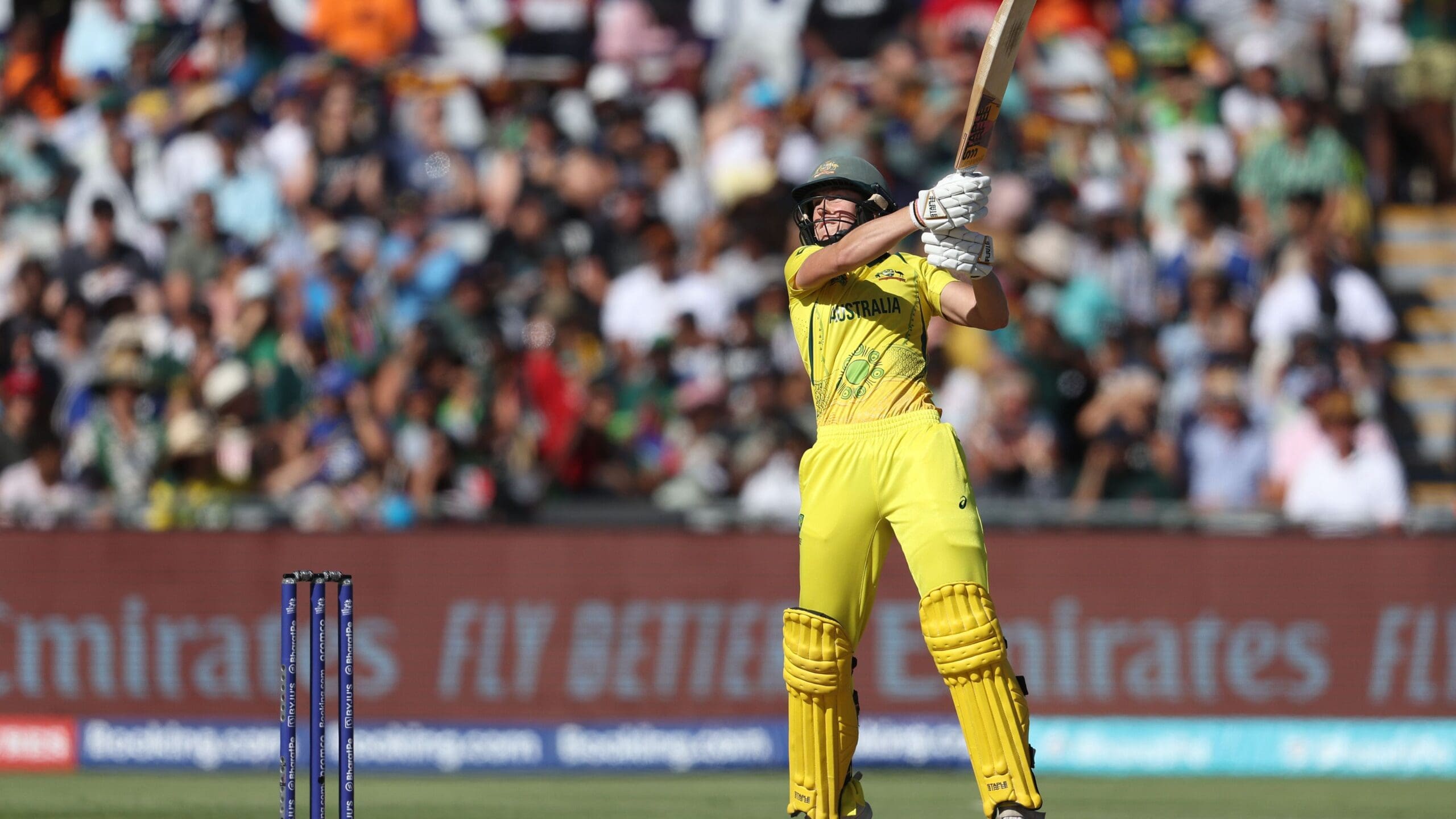 Ellyse Perry of Australia plays a shot during the ICC Women’s T20 World Cup Final match between Australia and South Africa at Newlands Stadium on February 26, 2023 in Cape Town, South Africa.