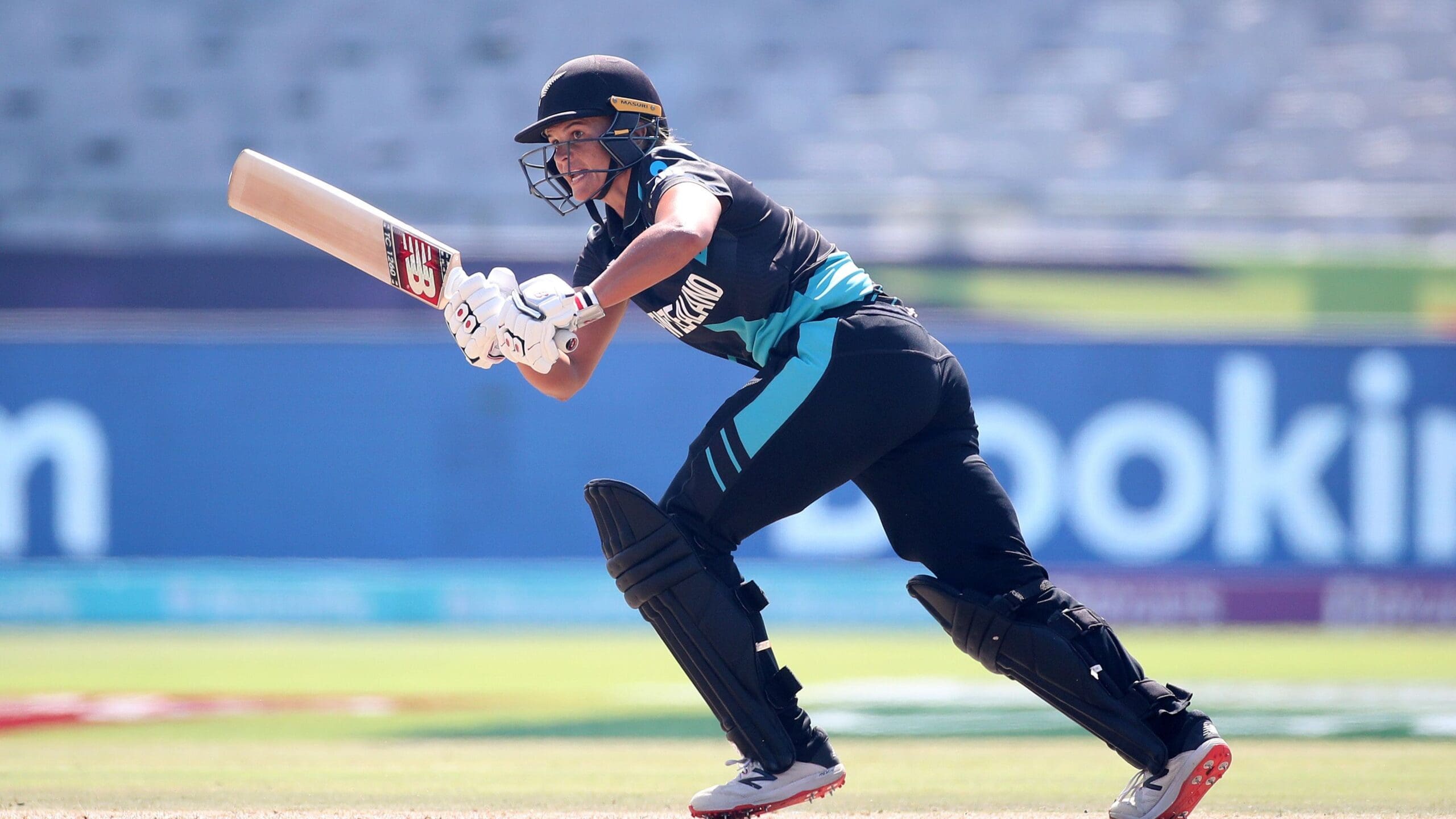 Suzie Bates of New Zealand plays a shot during the ICC Women’s T20 World Cup group A match between New Zealand and Bangladesh at Newlands Stadium on February 17, 2023 in Cape Town, South Africa_