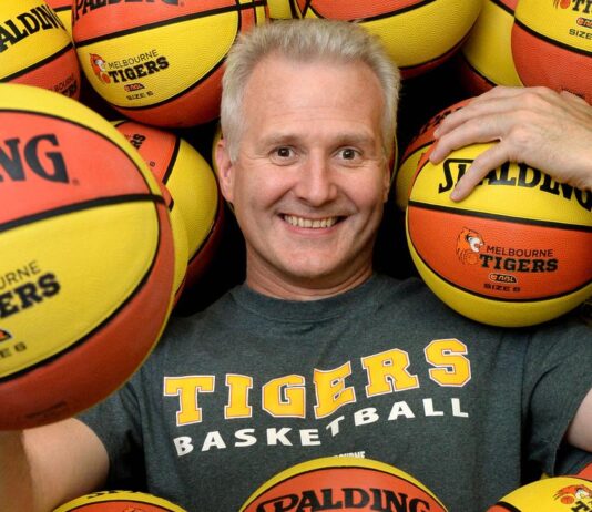 The Melbourne Tigers are back, entering the league just below the NBL next season. Press conference to announce new coach, Andrew Gaze. Picture: Kylie Else